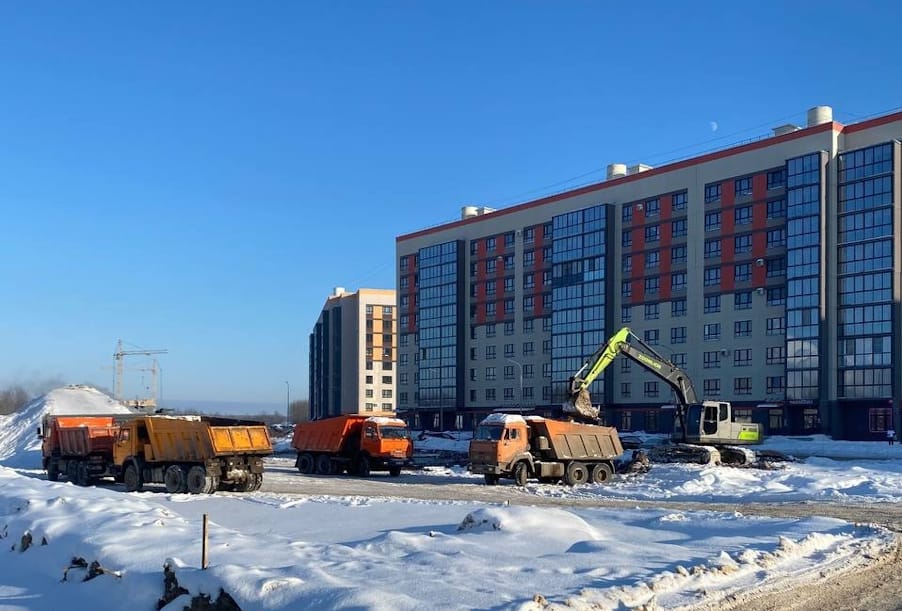 В Великом Новгороде работы по строительству продолжения Большой Московской улицы выполнены на 56 %